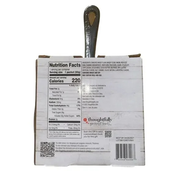 THOUGHTFULLY GIFTS SKILLET COOKIE MIX SET MINI REUSABLE PAN DESSERT KIT - Picture 3 of 7